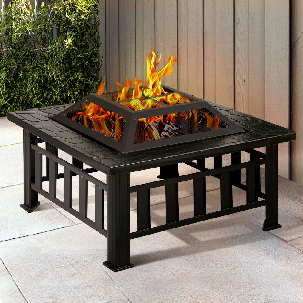 Stone Propane Outdoor Tabletop Fireplace