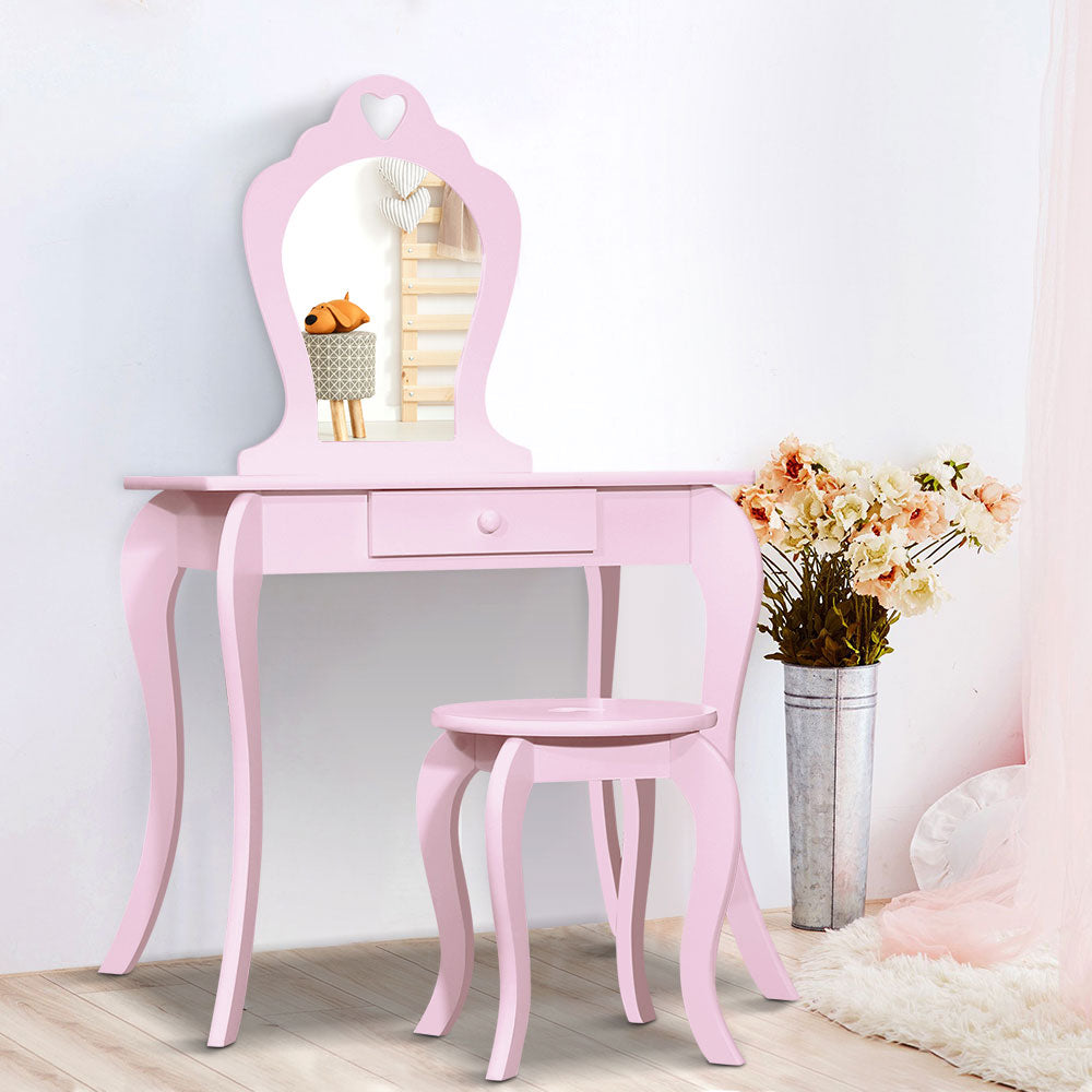 Kids pink best sale dressing table