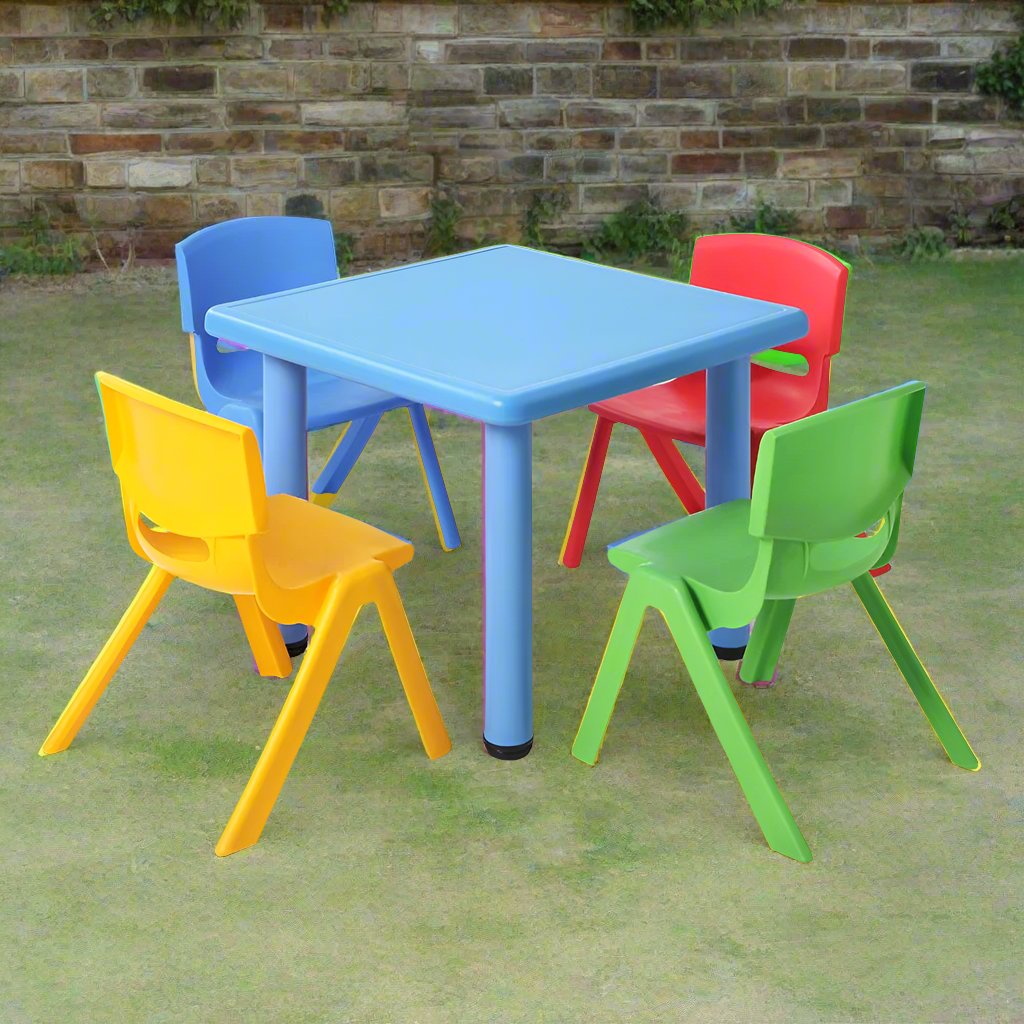 5 Pcs Kids Table and Chairs Playset Blue Online in Australia Factory Buys