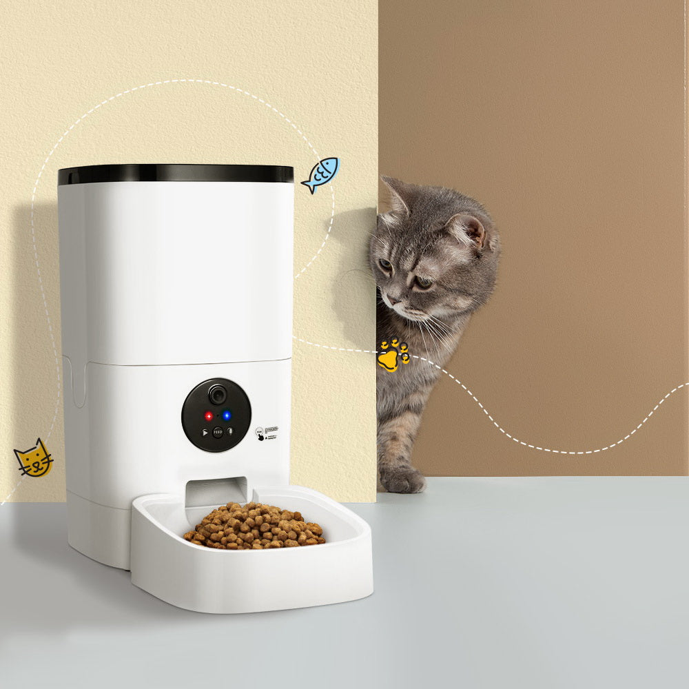 Automatic Pet Feeder 6L Auto Camera Dog Cat Smart Video Wifi Food