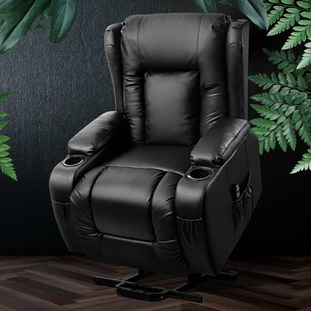 Electric Recliner Lift Chair Lounge Armchairs Luxury Leather Sofa Seat  Chairs