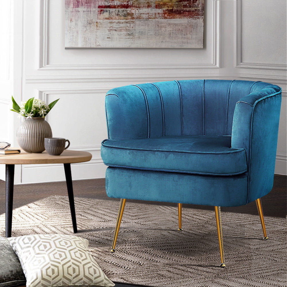 Navy accent armchair hot sale