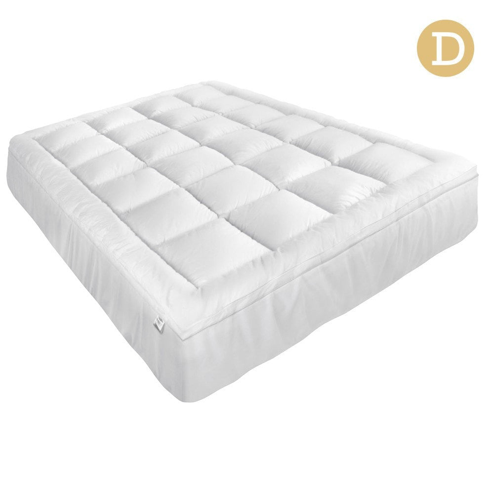 Buy Mattress Topper Pillowtop 1000GSM Microfibre Filling Protector - Doubl  Online in Australia – Factory Buys