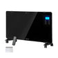 Electric Heater Glass Panel Space Convection - Black