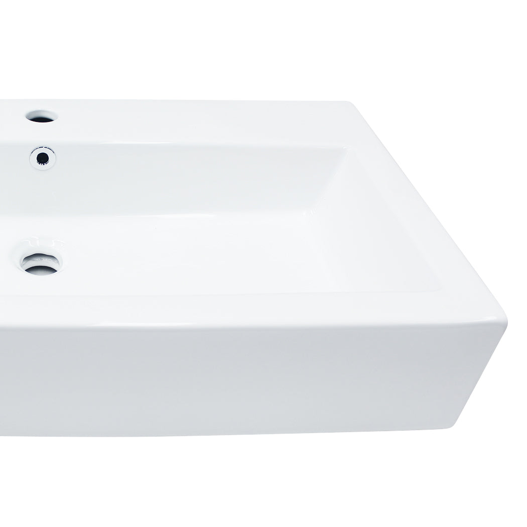 Rectangular Ceramic Basin Bathroom Wash Counter Top Hand Wash Bowl Sink Vanity Above Basins