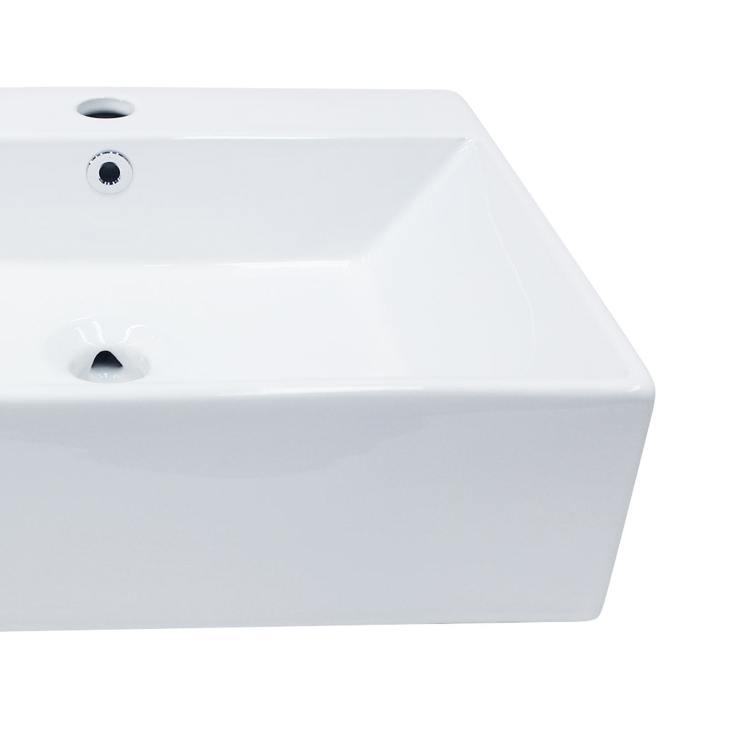 51cm x 43cm Ceramic Basin Bathroom Wash Counter Top Hand Wash Bowl Sink Vanity Above Basins