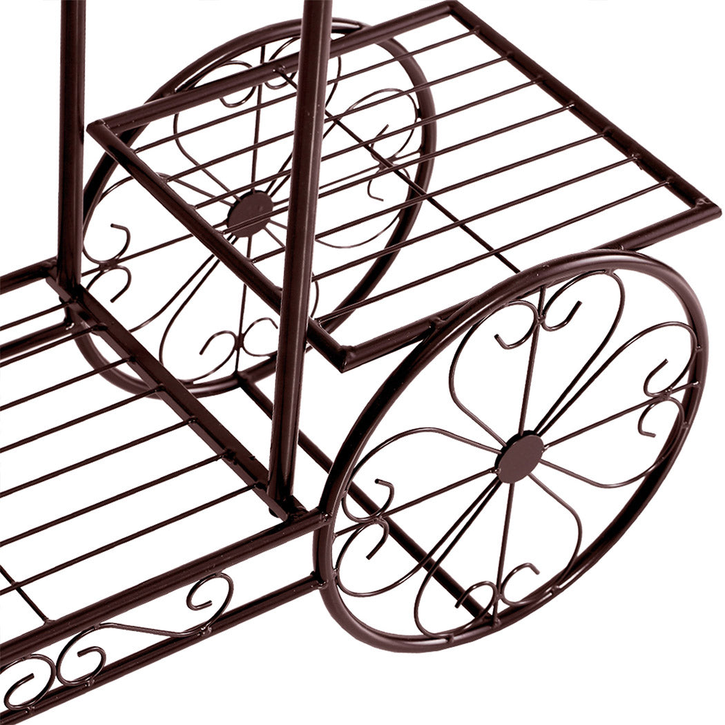 Plant Stand Outdoor Indoor - Bronze Metal Flower Pots Rack Corner Planter Shelf