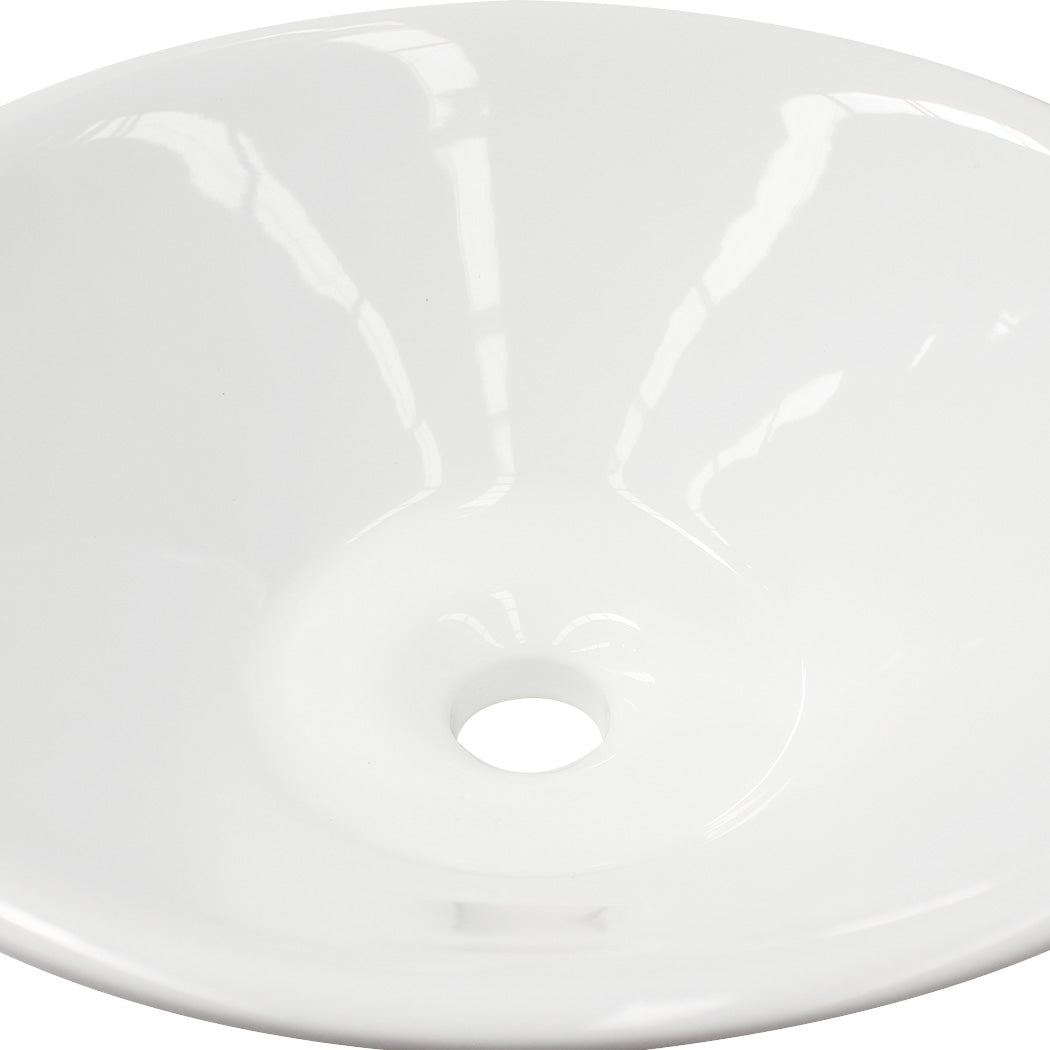 Ceramic Basin Bathroom Wash Counter - Round