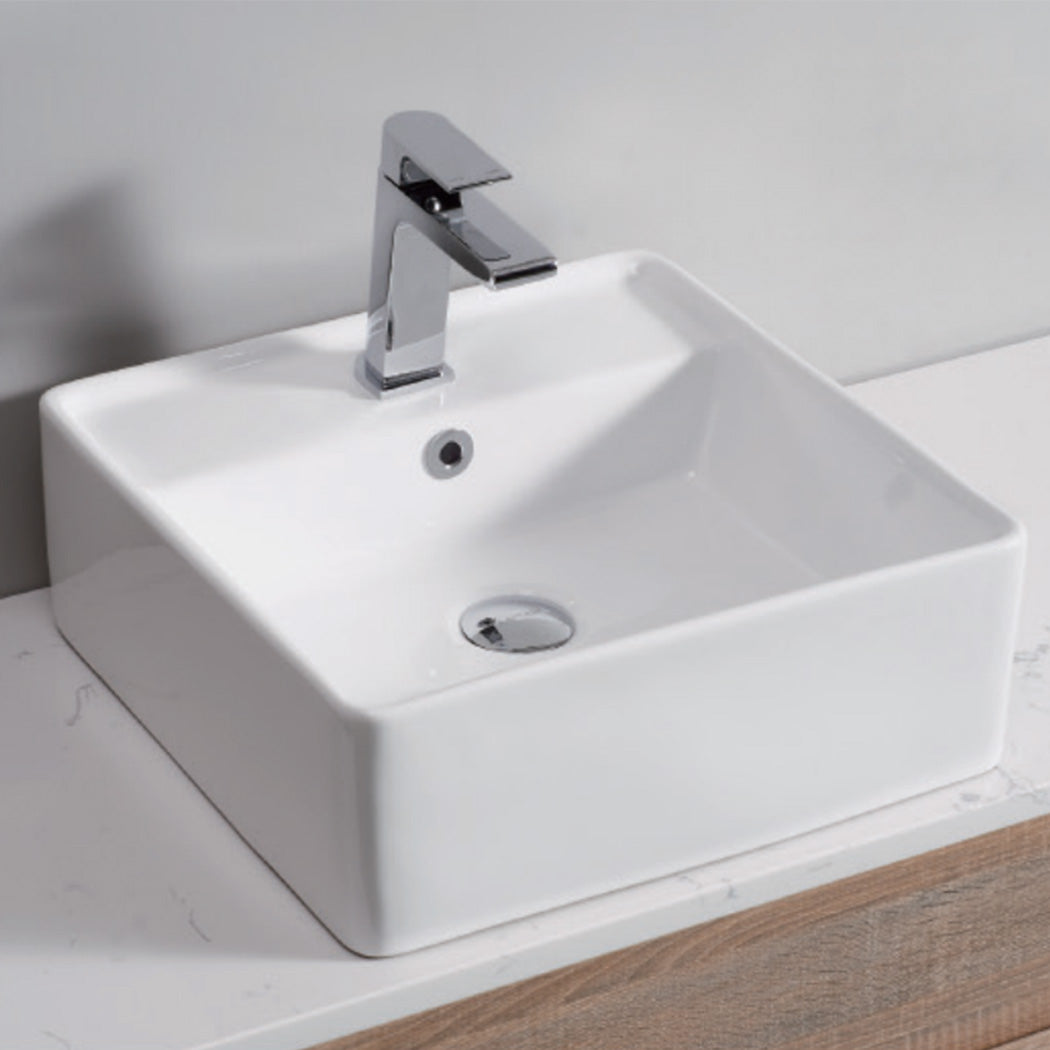 Square Ceramic Basin Bathroom Wash Counter Top Hand Wash Bowl Sink Vanity Above Basins