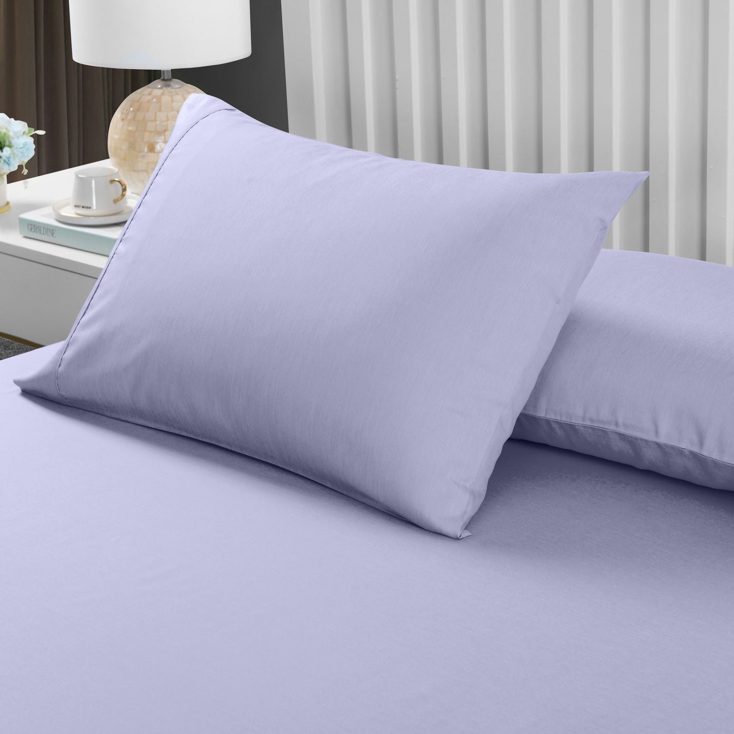 King Royal Comfort Bamboo Cooling 2000TC 3-Piece Combo Set - Lilac Grey