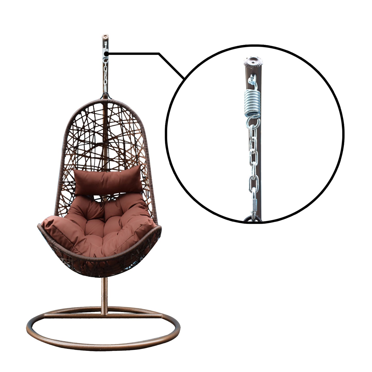 Lissy Egg Chair - Brown and Coffee