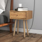 Burnaby Wooden Bedside Tables with 2 Drawers - Light Brown