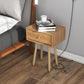 Burnaby Wooden Bedside Tables with 2 Drawers - Light Brown