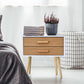 Courtenay Wooden Bedside Tables - Light Brown