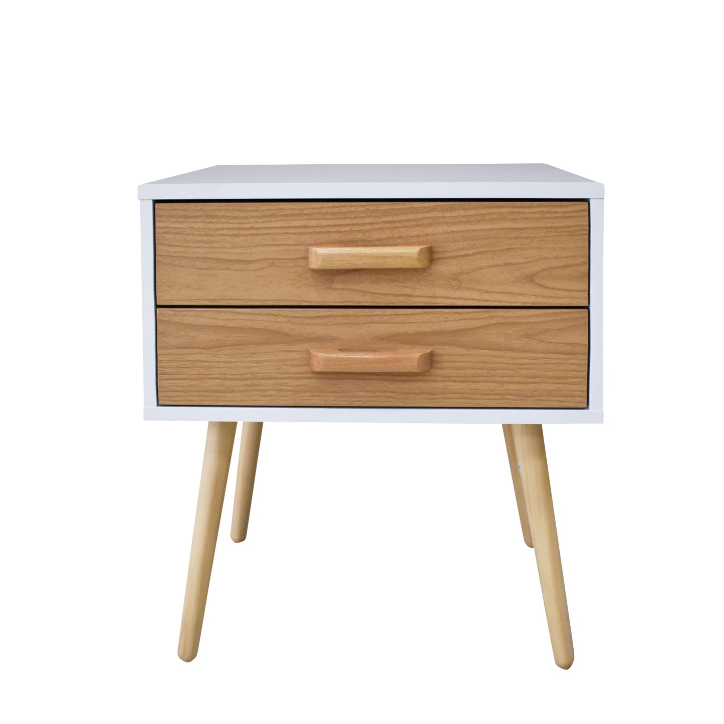 Courtenay Wooden Bedside Tables - Light Brown