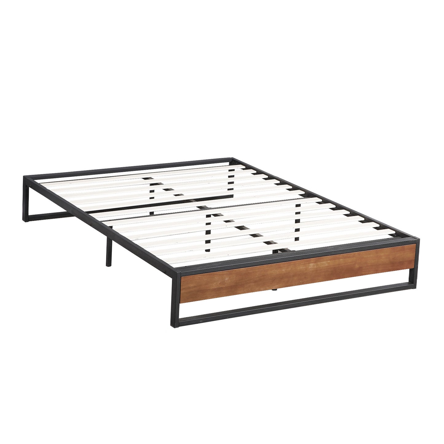 Blake Metal And Wood Bed Base - Queen