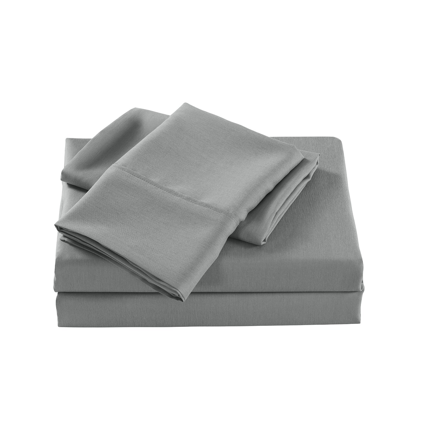 KING 2000TC 4-Piece Bamboo Cooling Sheet Set - Mid Grey