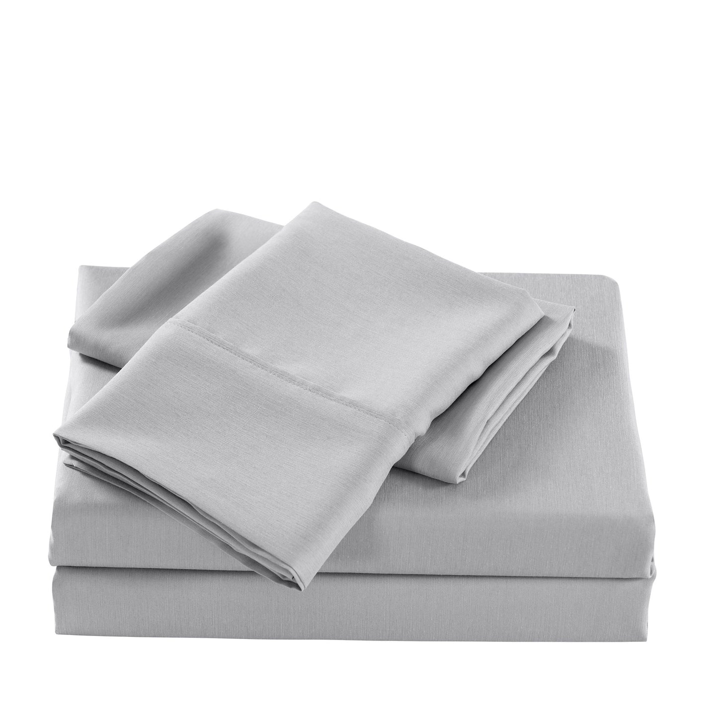 Single Casa Decor Bamboo Cooling 2000TC Sheet Set Stonewash Grey