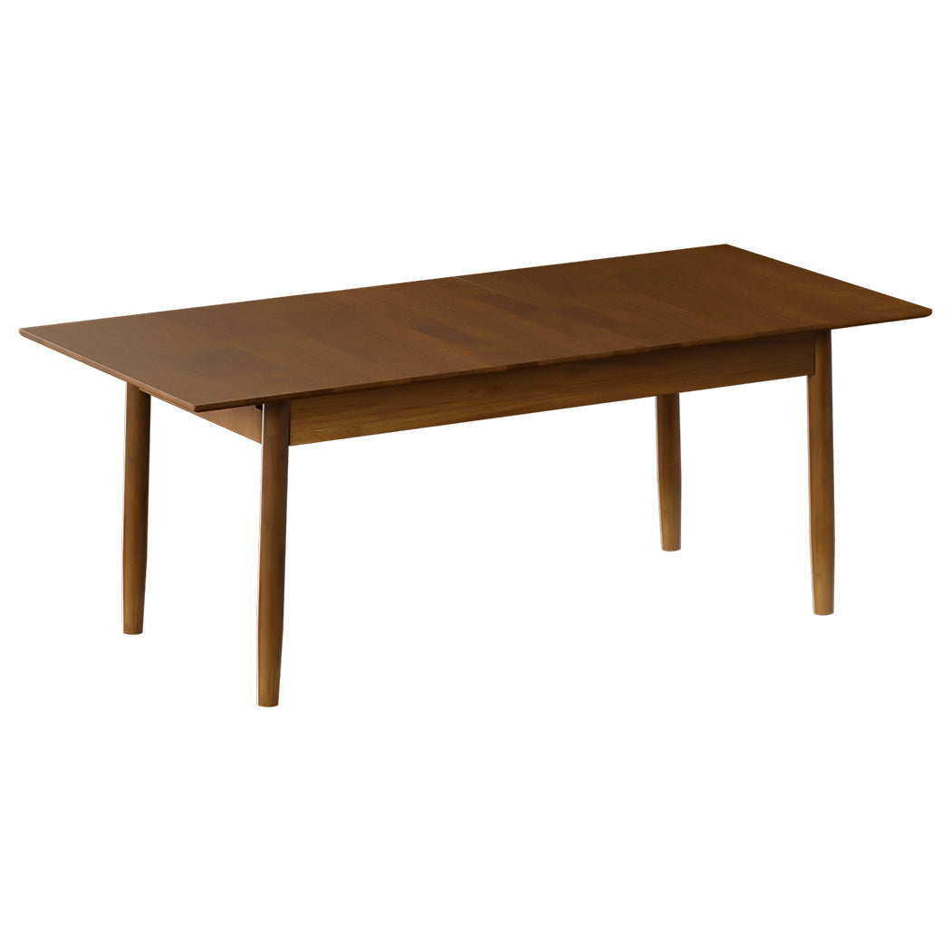 Dining Table 1.6-2M Extendable Rubber Wood Frame Rectangle 8-10 Seater