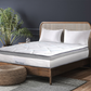 Cosseted Bed & Mattress Package with 25cm Mattress - Black & Wood Double