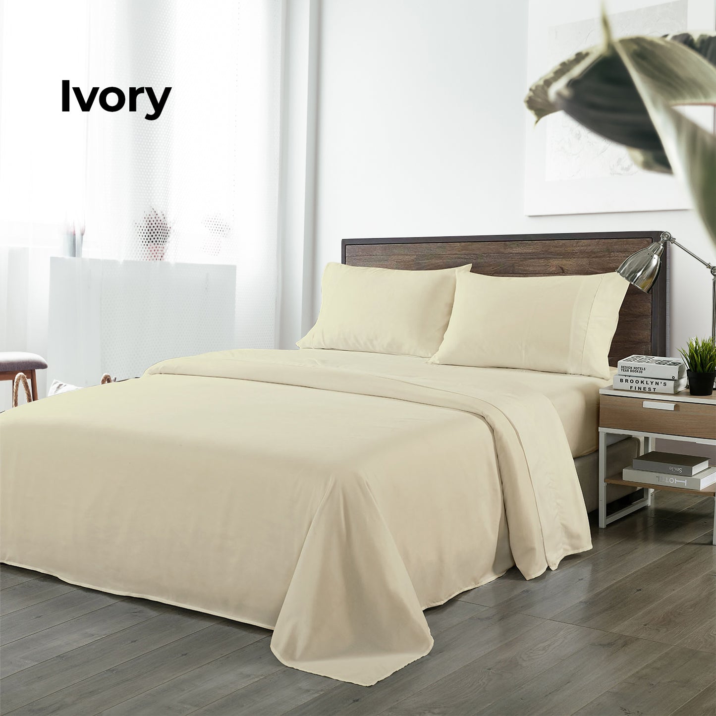 Double Royal Comfort Blended Bamboo Sheet Set Dark Ivory