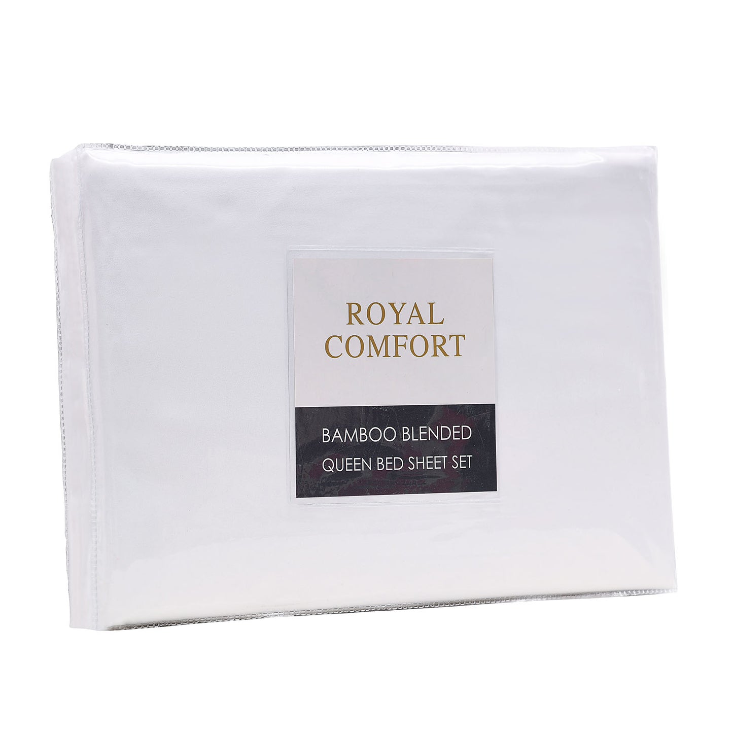 Queen Royal Comfort Blended Bamboo Sheet Set White -