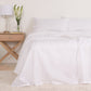 Queen Kensington 1200TC Cotton Sheet Set Stripe - White