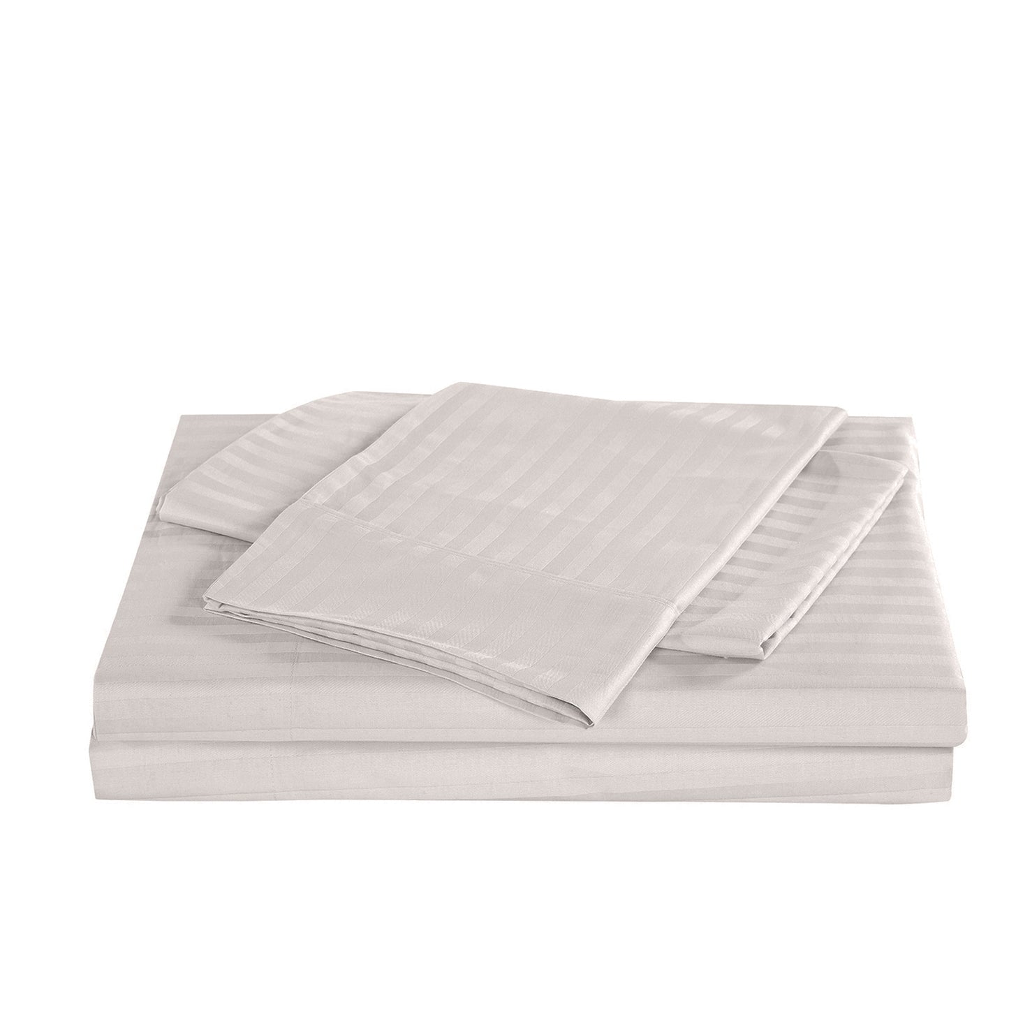 Queen Kensington 1200TC Cotton Sheet Set Stripe - Silver Grey