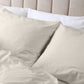 QUEEN 1000TC Cotton Blend Quilt Cover Pillowcase Set - Beige