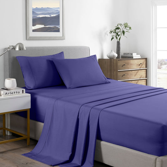 Single Royal Comfort Bamboo Cooling 2000TC Sheet Set - Royal Blue