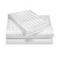 QUEEN 1200 Thread Count Stripe Cotton Blend Quilt Cover Sets - White