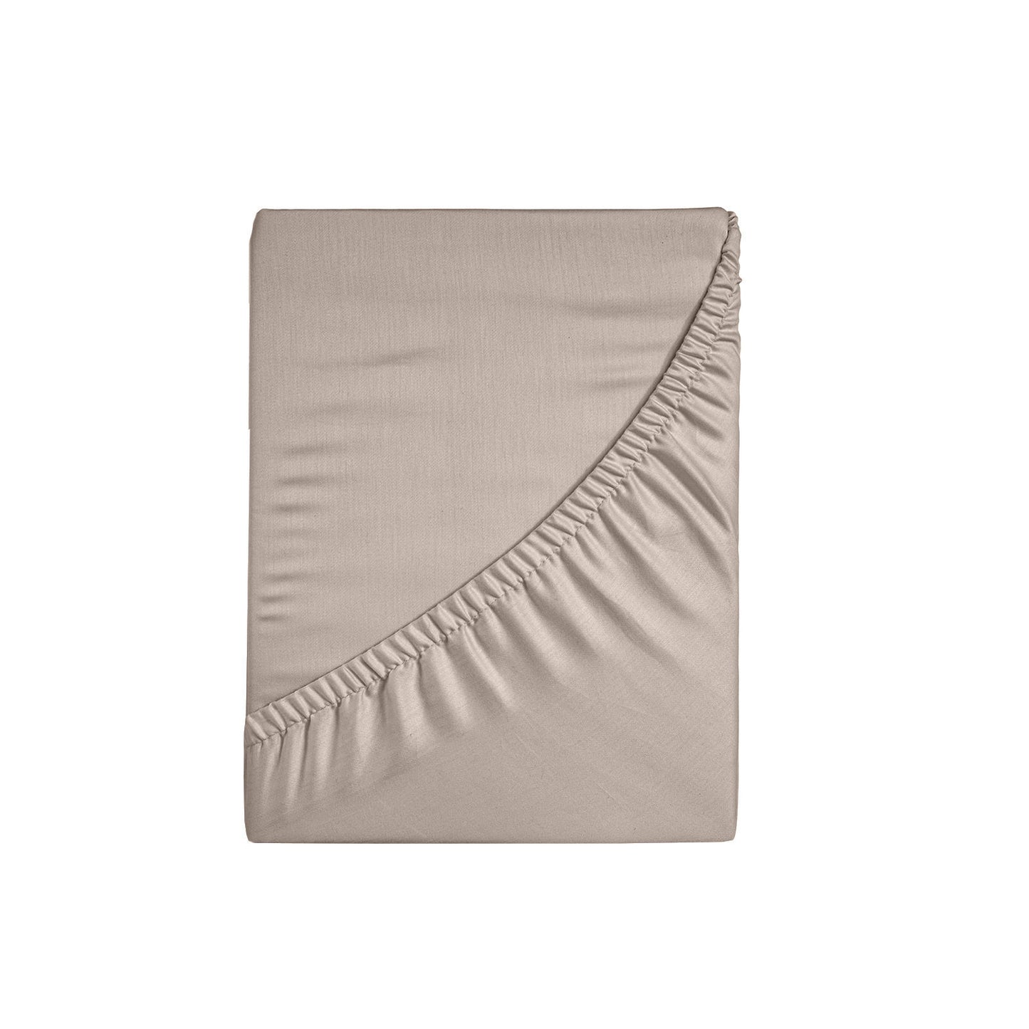 Queen Royal Comfort 1500TC Cotton Rich Fitted Sheet 3pc Set - Stone