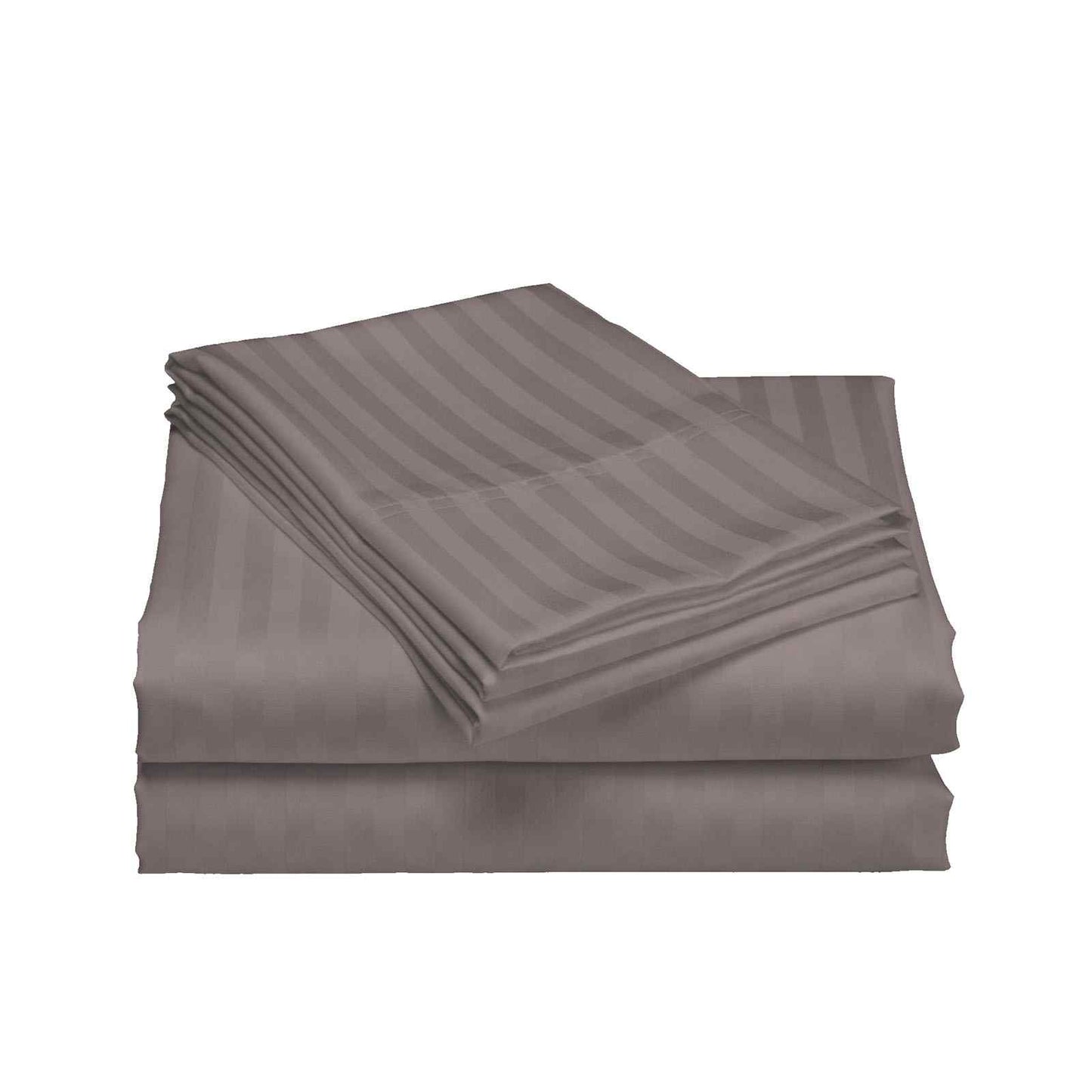 King Royal Comfort 1200 TC Damask Stripe Cotton Blend Sheet Sets Pewter