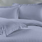 KING 1200TC 3-Piece Damask Stripe Cotton Blend Quilt Cover Sets - Blue