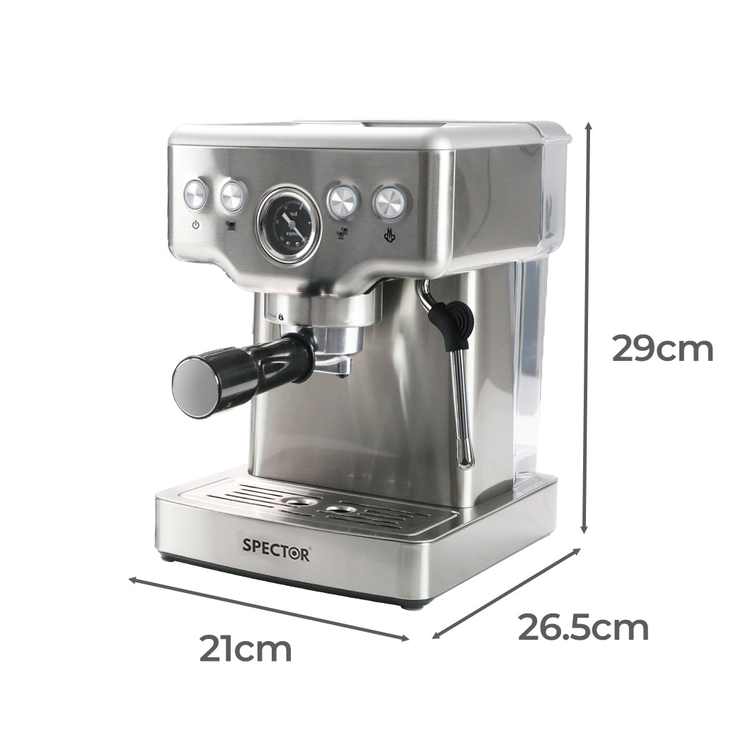 Spector 20 Bar Coffee Machine Espresso Maker with Milk Frothier