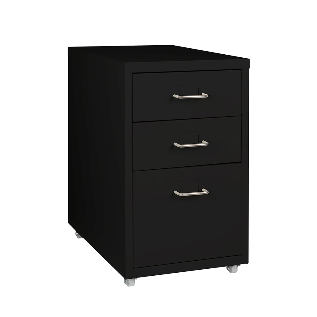 Levede 3 Drawer Office Drawers Cabinet Black