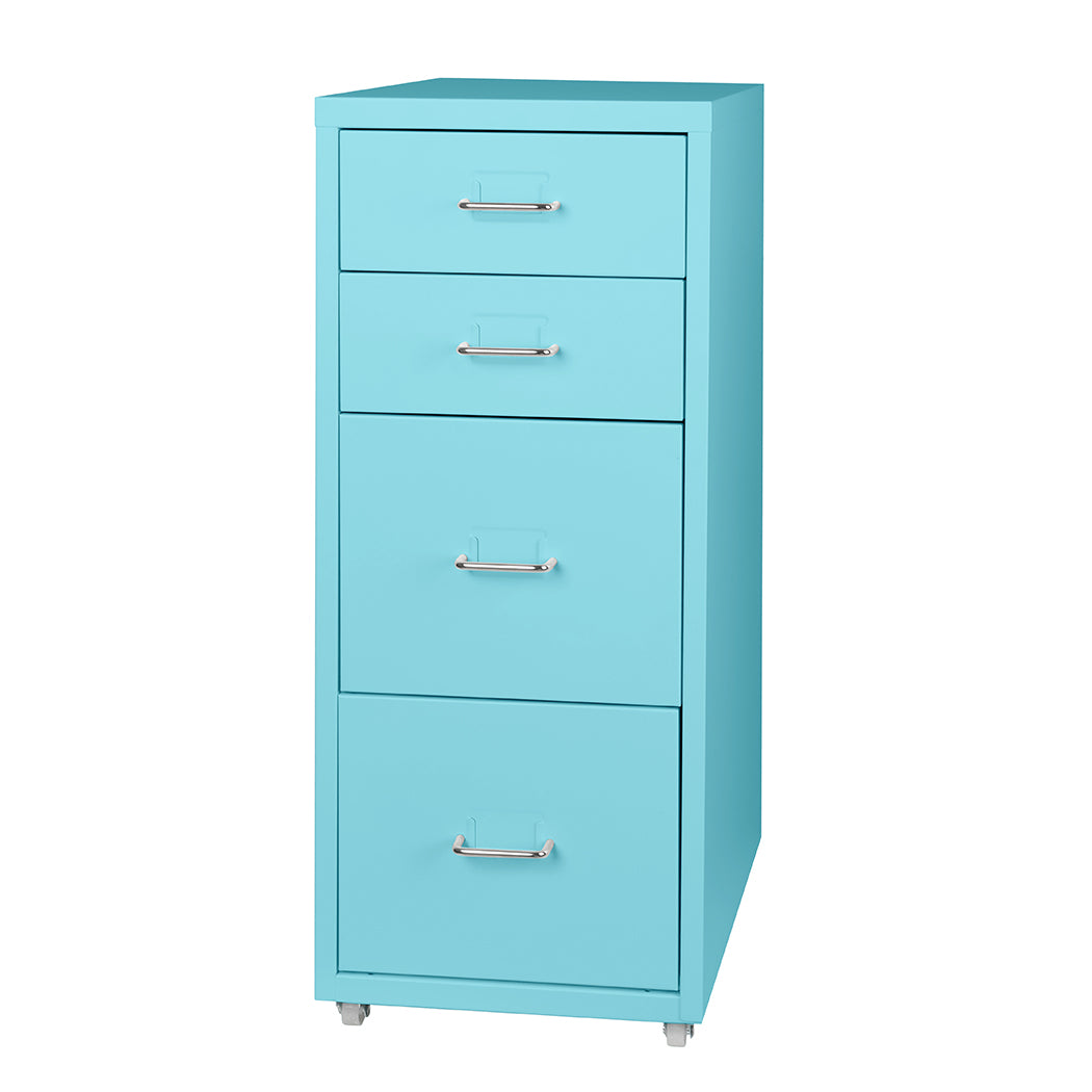 Levede 4 Drawer Office Drawers Cabinet Blue