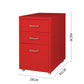 Levede 3 Drawer Office Drawers Cabinet Red