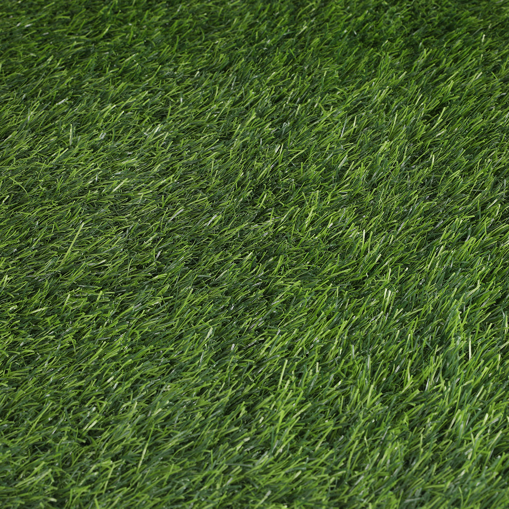 20sqm Artificial Grass 35mm Fake Grass Artificial Lawn Flooring Outdoor Synthetic Mat Grass Plant Lawn - Tri-Colour Green