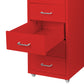 Levede 6 Drawer Office Cabinet Drawers Red