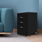 Levede 3 Drawer Office Drawers Cabinet Black