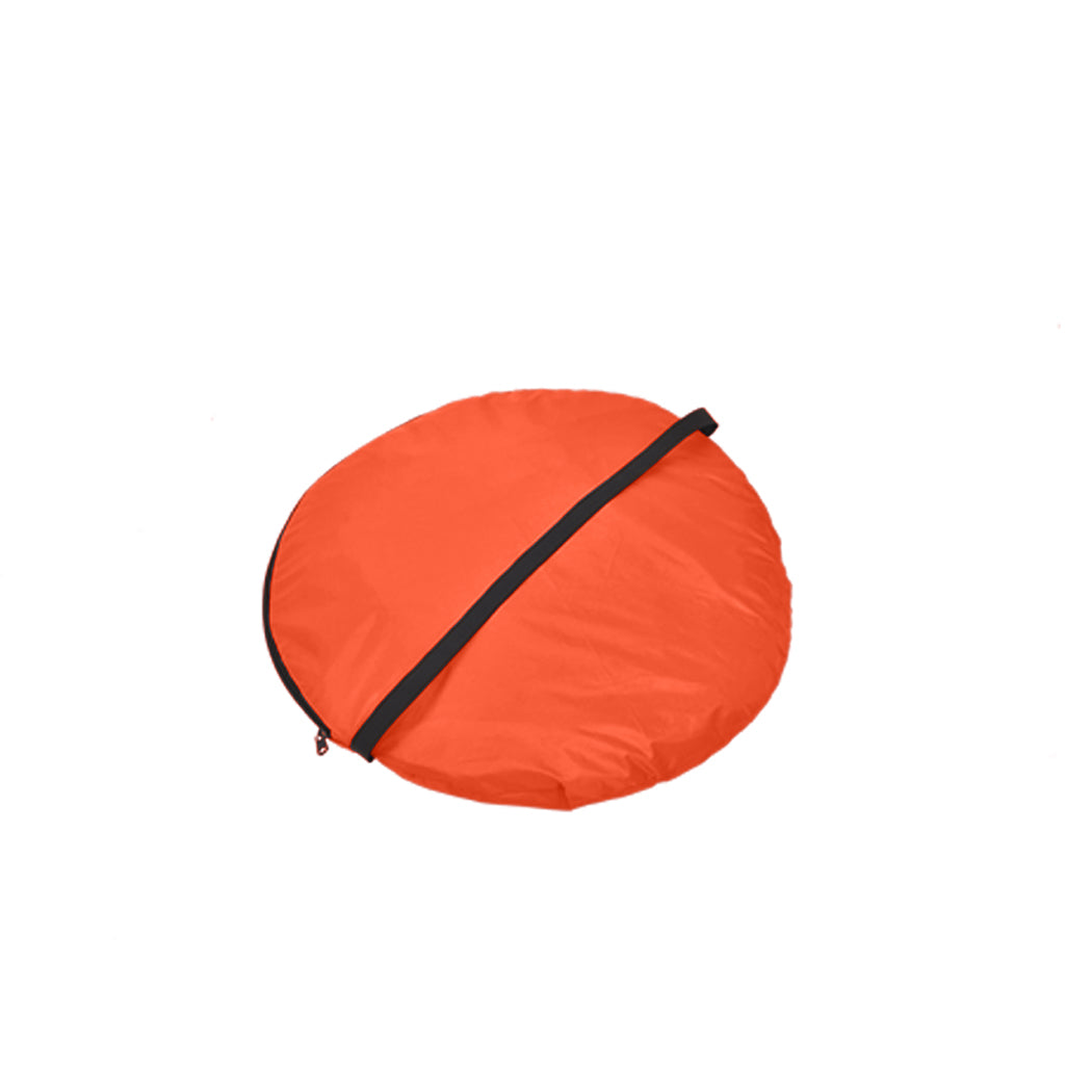 Pop Up Beach Tent Camping Portable Shelter Shade 4 Person Tents Fish Orange