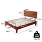 Naomi Rubberwood Bed Frame - Walnut Queen