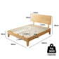 Naomi Rubberwood Bed Frame - Natural Queen