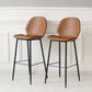 Set of 2 Zurich Bar Stool Barstools Counter - Brown