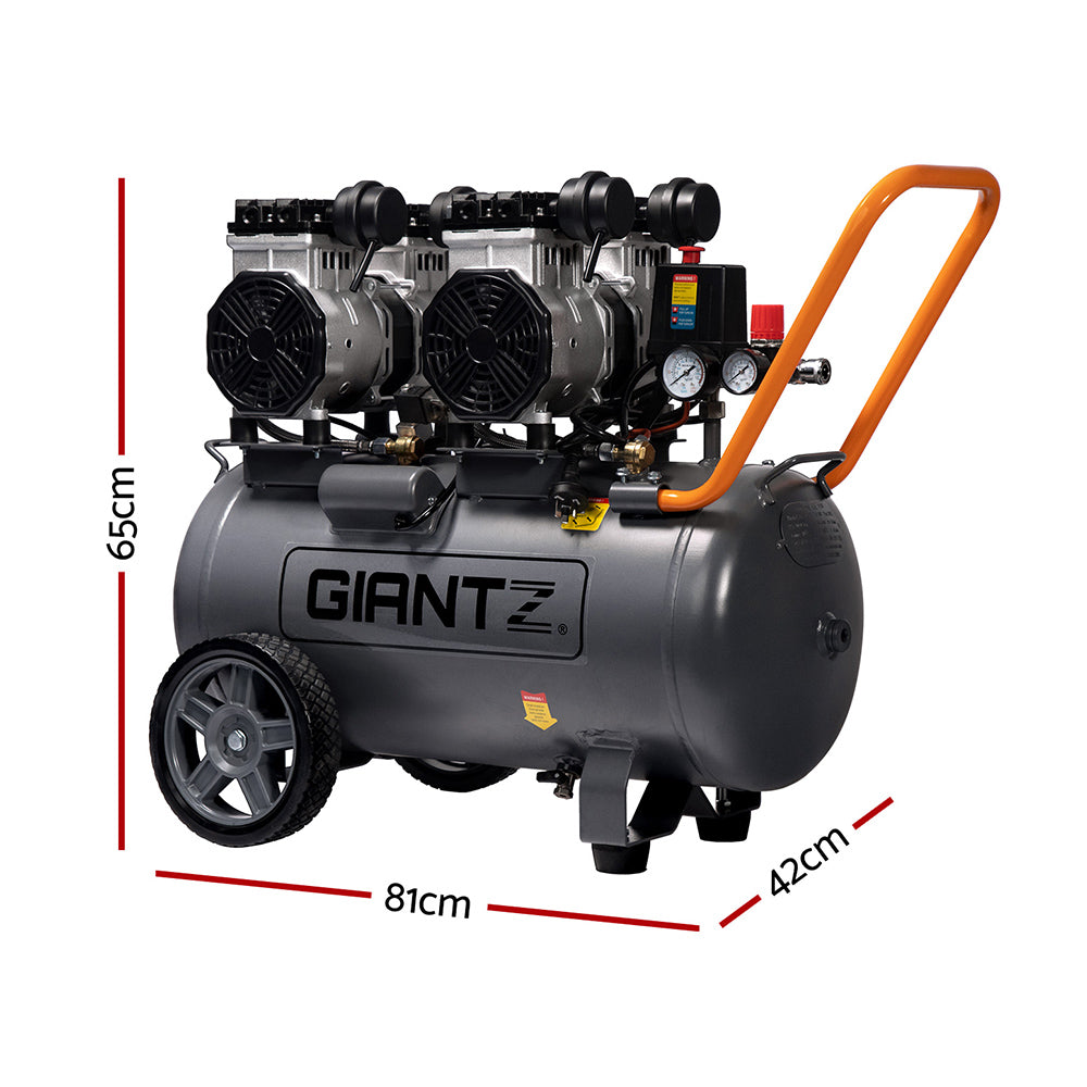 50L Air Compressor 200L/min 3.0HP Oil-Free Quiet Electric Portable Air Inflator