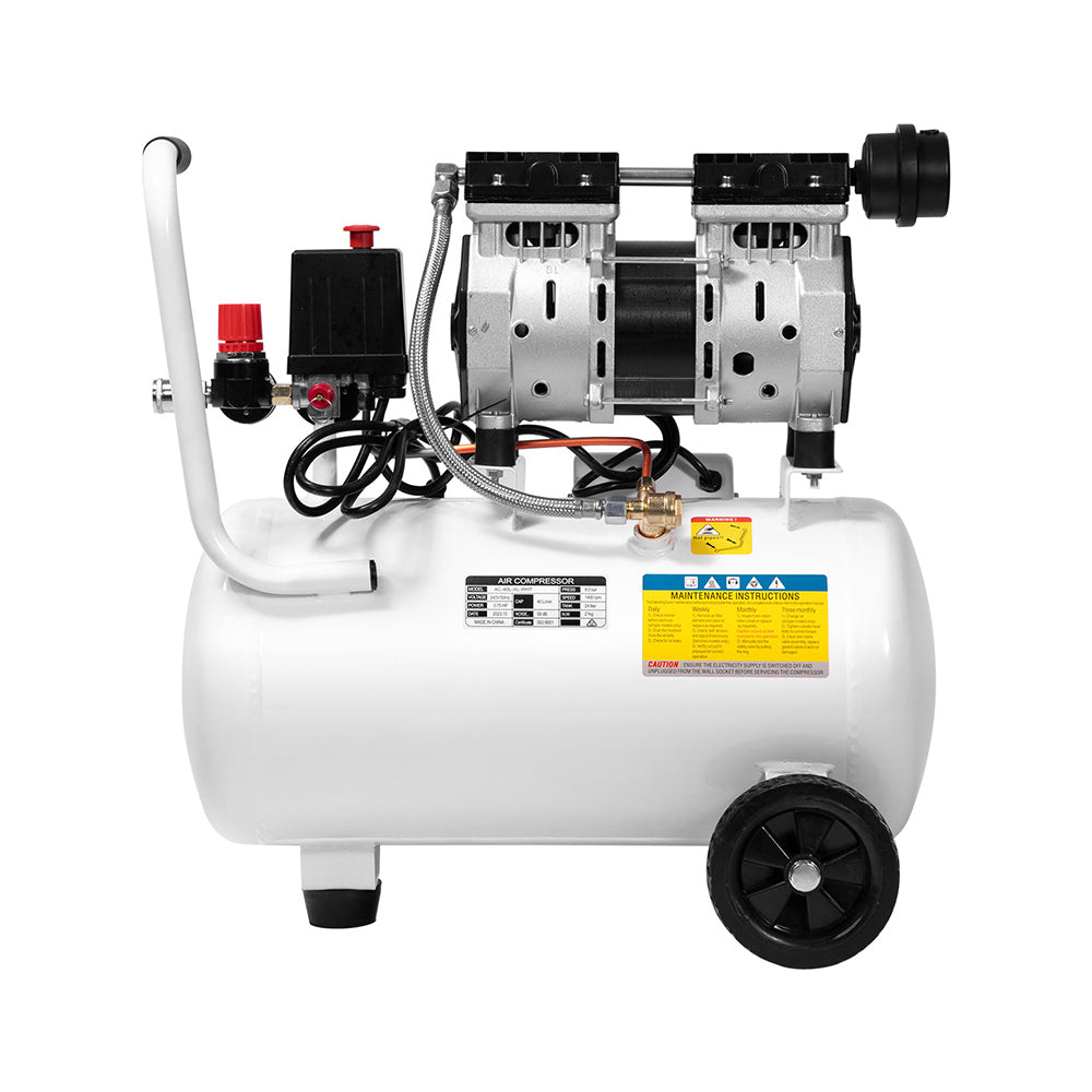 24L Air Compressor 40 L/min 115psi Oil-Free Electric Portable Inflator