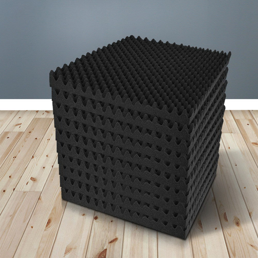 20pcs Acoustic Foam Panels Studio Sound Absorption Eggshell 50x50CM