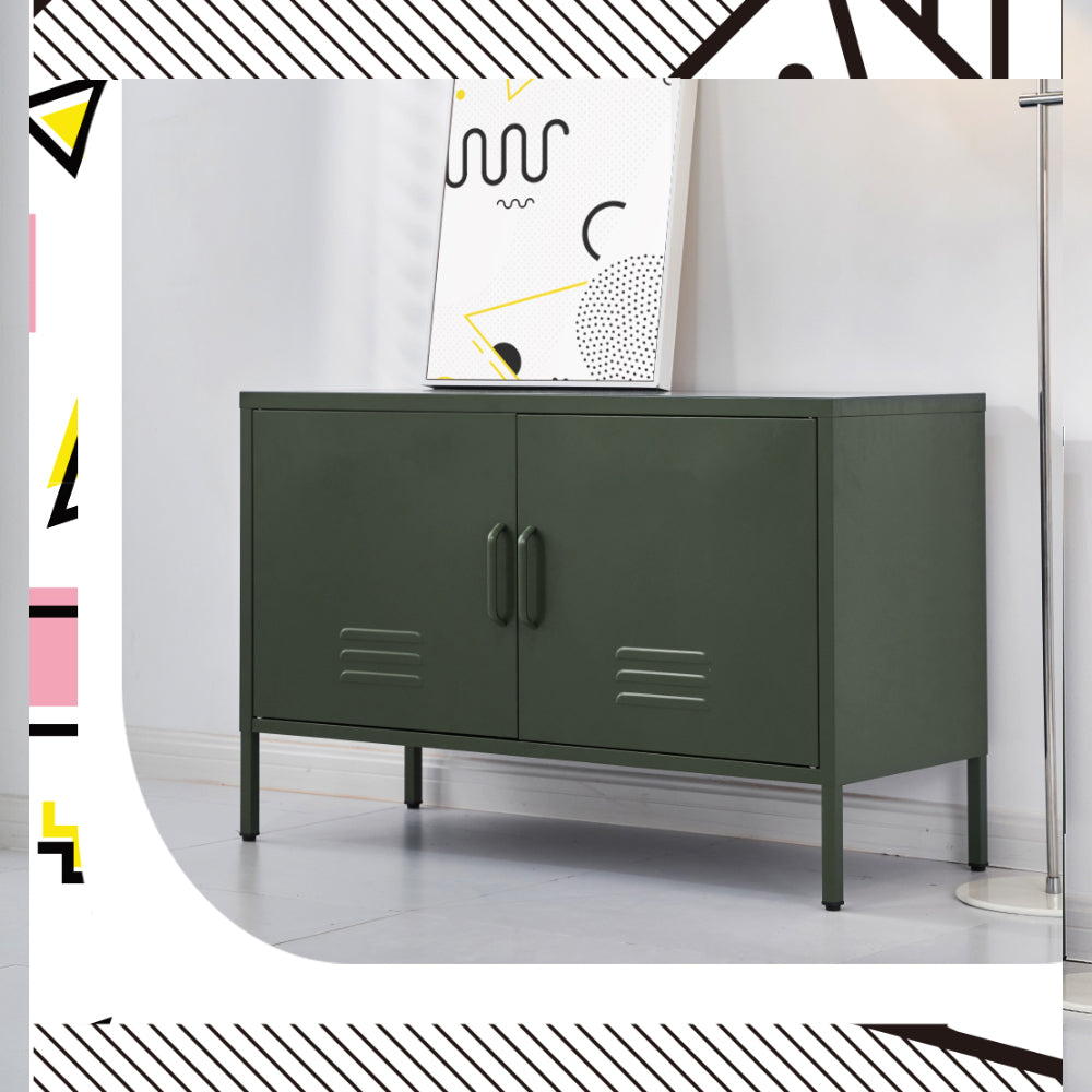 Magnus Metal Buffet Sideboard Cabinet - Green