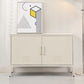 Magnus Buffet Sideboard Metal Cabinet - White